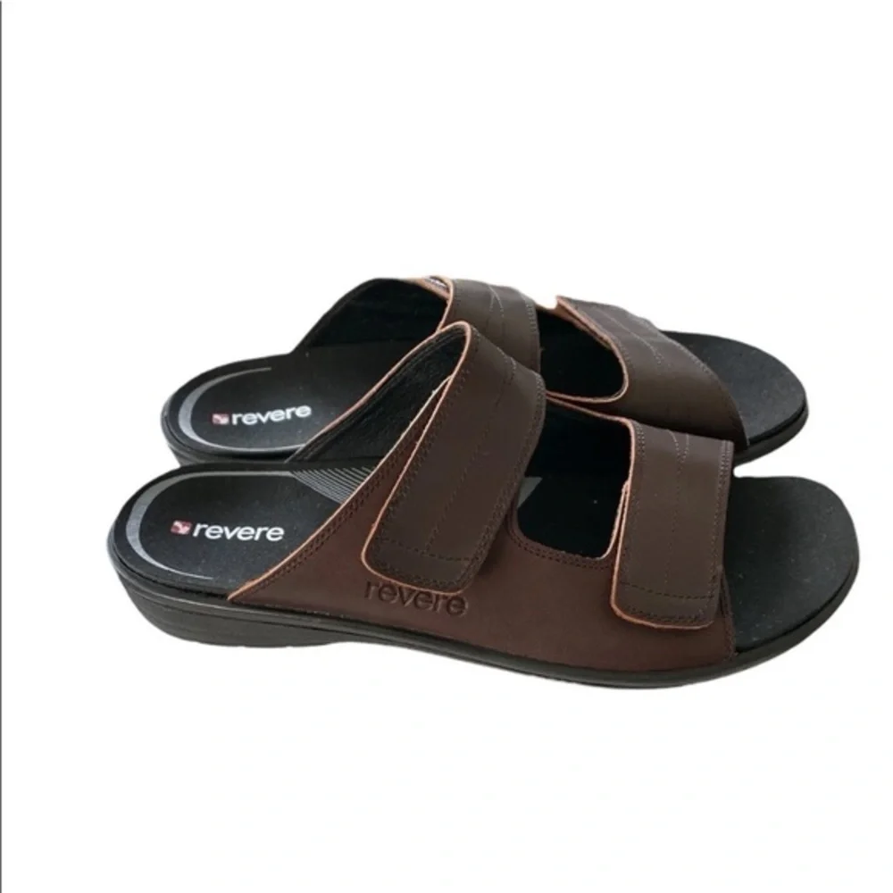 Revere Durban Casual Sandals Brown Whiskey Leather Size 13 size 46